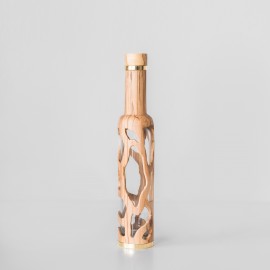 Olive wood Bottle Without Content - Roots Design - 250 ml